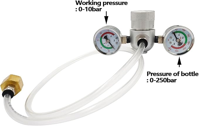 Pressure Regulator for Whipped Cream Charger Suitable For Standard Whipping Cream Dispenser,Compatible with 0.95l Blue Tank
