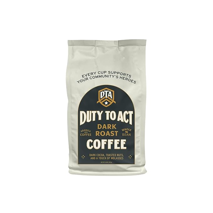 Duty to Act Dark Roast Whole Coffee Beans, 2 lbs (Pack of 2)