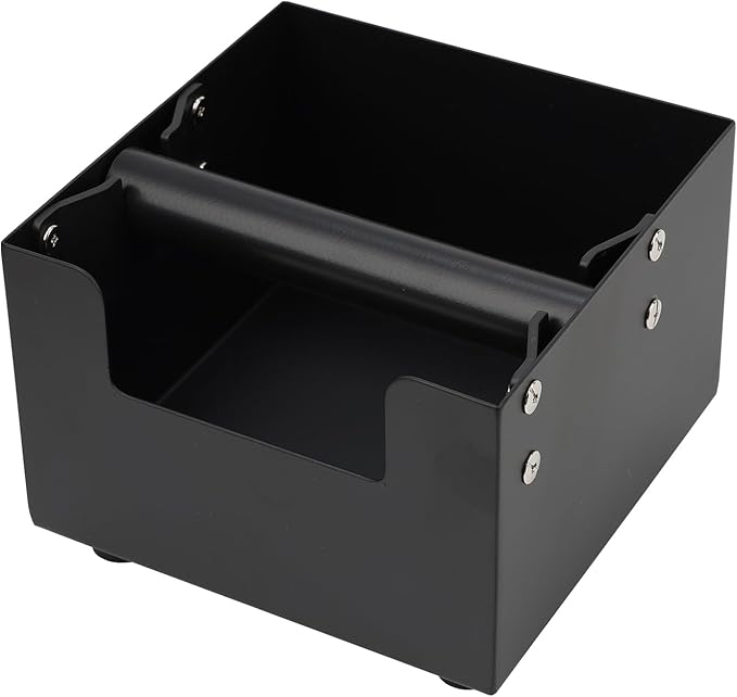 Espresso Knock Box, Stainless Steel Coffee Bag Container, With Steel Bracket And Noise Reducing Rubber Ring (M)