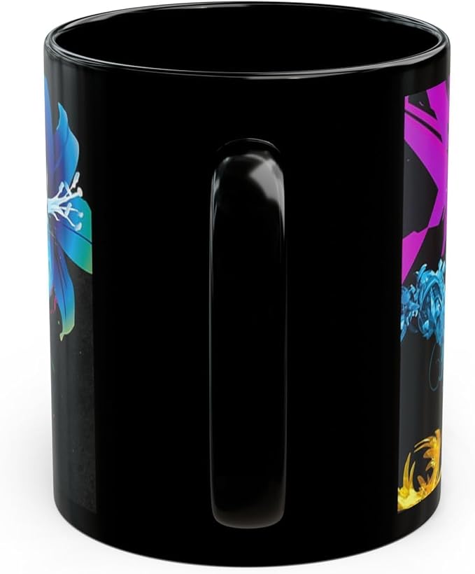 11 OZ Novelty Coffee Mug – Vibrant Floral Design – Unique Ceramic Tea & Coffee Cup – Gift for Women, Gardeners, Flower Lovers – Colorful Holiday Drinkware