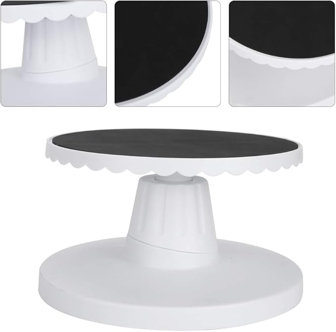 Topyond Cake Turntable for Decorating, 9.1in Adjustable Cake Spinner Stand, Nonslip Cake Turn Table, Rotating Cake Stand for Baking Cake Decorating Supplies