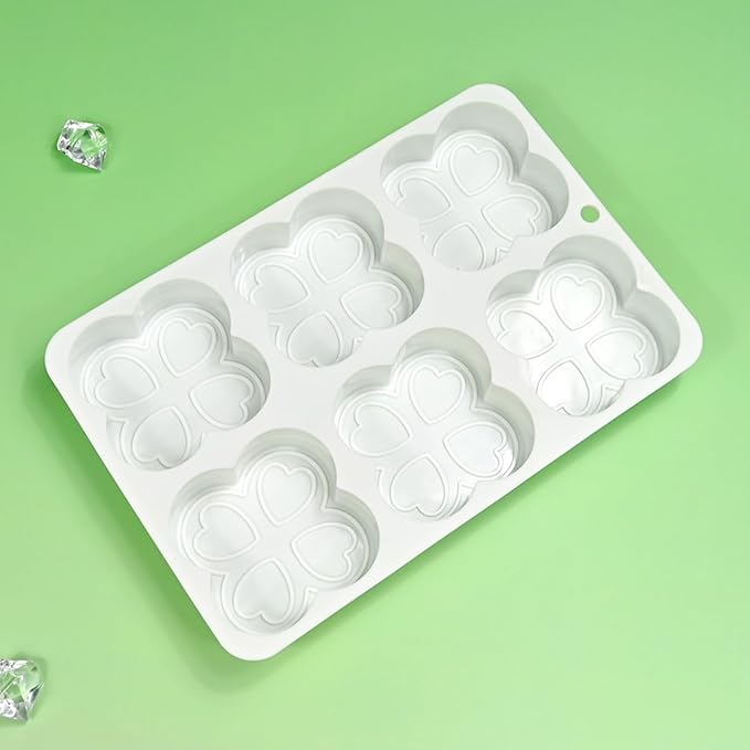 mostsom Four-Leaf Clover Shape Silicone Mold Cake Mould Cone Mousse Dessert Decorating Tools Kitchen Accessories (L_ Four-Leaf Clover)