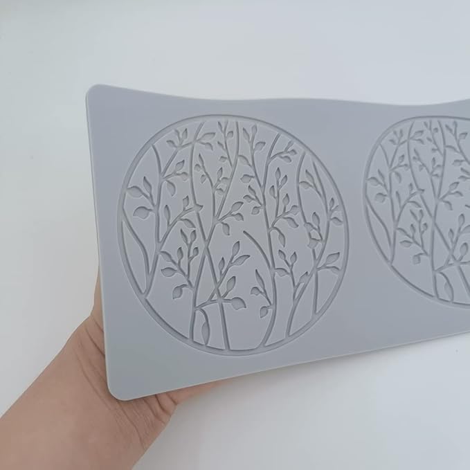 Silicone Lace Mold, Wedding Cake Lace Mat, Coral Cake Decorating Mold Flower Fondant Impression Mats for Edible Lace Fondant Mold, Sugar-Lace Cupcake Mat Tools (C_10.6x5.44x0.12inch)