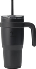 REDUCE 24 oz Stainless Steel Tumbler with Handle - Dual-Wall Vacuum Insulated Travel Mug, Sweat-Proof Lid & Reusable Straw - Keeps Drinks Cold for 24 Hrs, Fits Cupholders, Dishwasher Safe - Phantom