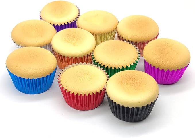 Standard Orange Foil Cupcake Liners Muffin Baking Cups for Party and More, 100-Count