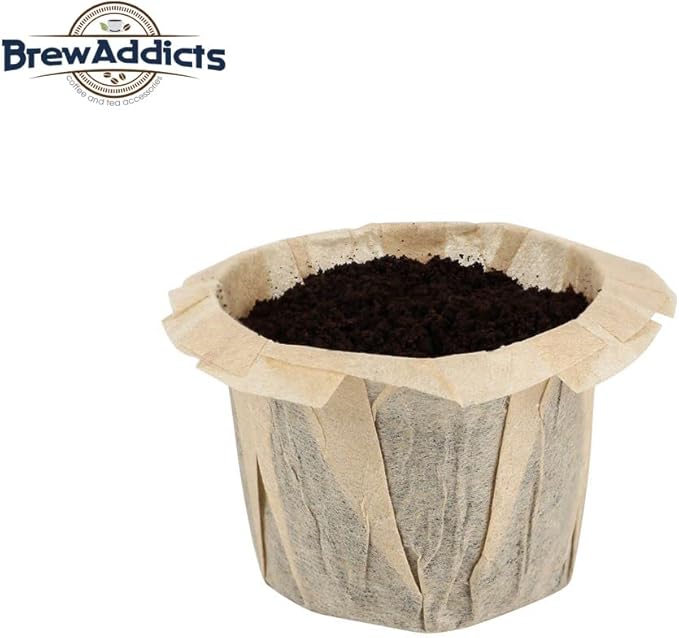600 Paper Coffee Single-Use Filters, Brown, All-Natural & Unbleached for Keurig Brewers and Compatible with K-Cup Pods 1.0 & 2.0 Models, Disposable filters