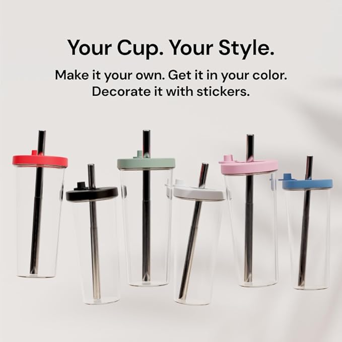 Dodoko Reusable 24 oz Boba Cup and Straw - White