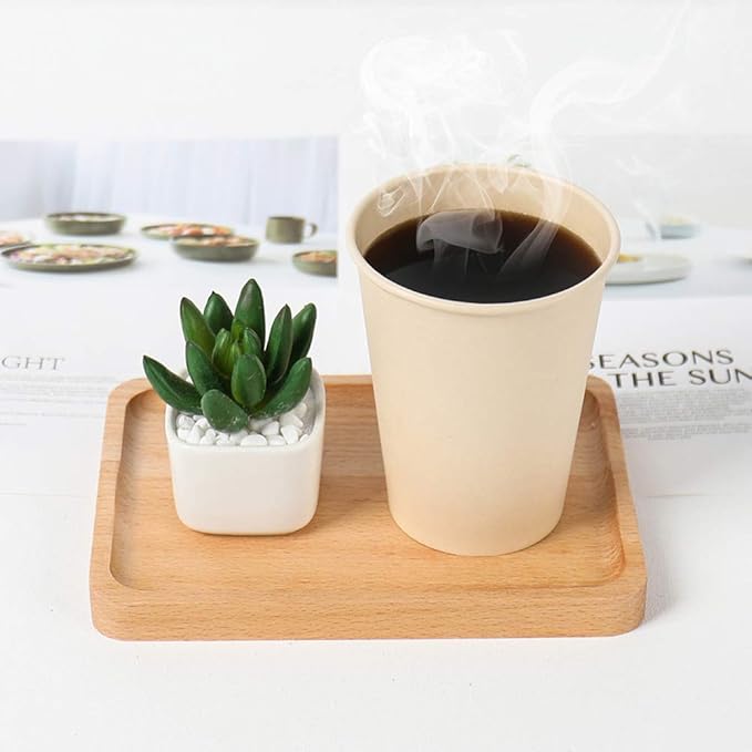 160 Count 15 oz Disposable Coffee Cups Paper Cups, Plant Fiber Cups Brown Hot Cups Hot Tea hot Drink Water cups