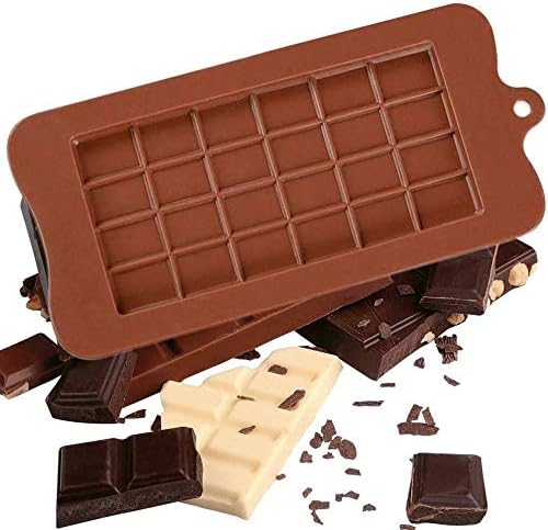 Protein Bar Molds, Energy Bar Molds 3 Pack Break Apart Silicone Chocolate Candy Molds, Non-Stick, BPA Free, Reusable for Homemade Snacks, Gifts