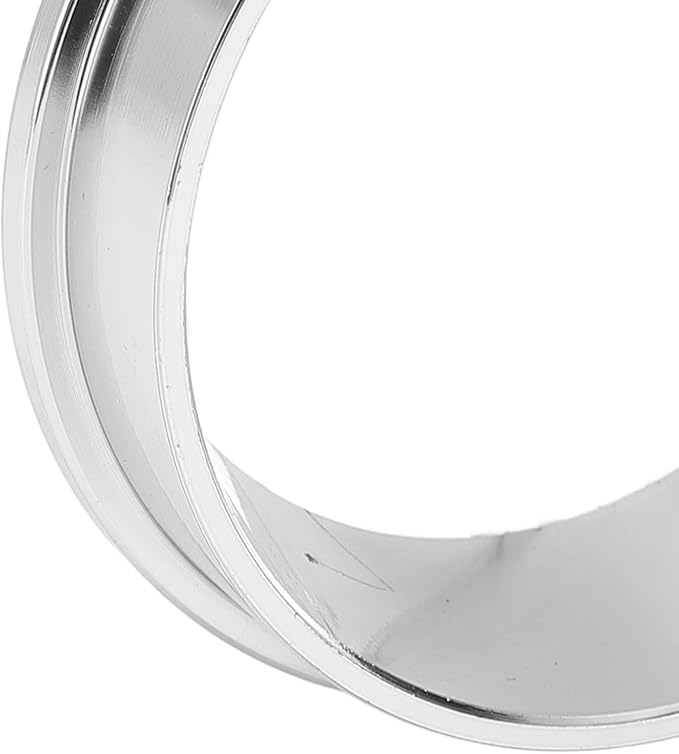 57.5MM Espresso Dosing Funnel, 304 Stainless Steel Coffee Dosing Ring Catcher Ring, Universal Coffee Dosing Ring Replacement for Home Coffee Machine Tools(Silver)