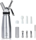 Professional Whipped Cream Dispenser – Aluminum Cream Whipper with 3 Nozzles – Heavy-Duty Dessert Topping Maker for Whipped Cream, Mousses, and Sauces – Ideal for Home or Commercial Use