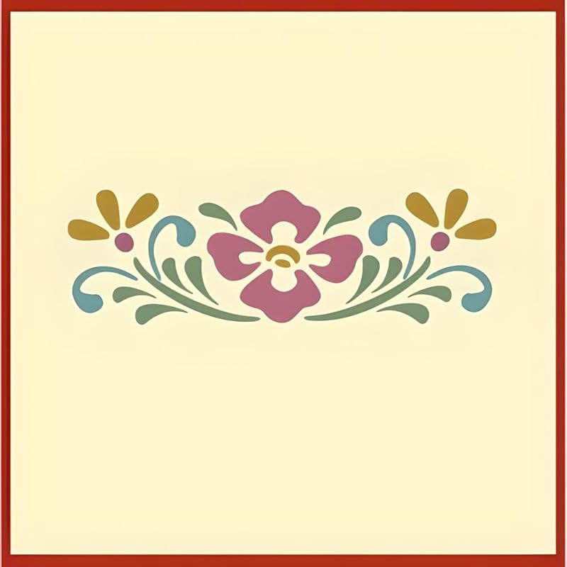 Rosemaling Patterns 24, 26, 27, 29 and 30 Stencils - Set of 5 Motifs - 4" x 1.5" each - Rose-painting - Scandinavian decorative folk painting - Mylar plastic stencil - The Artful Stencil