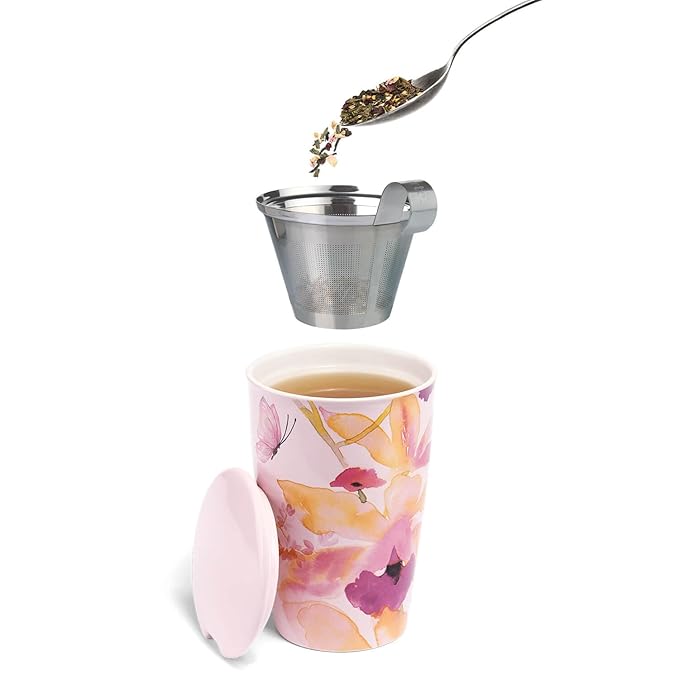 Tea Forte Caramel Nougat Premium Loose Leaf Caffeinated Black Tea Blend Canister, Makes 35-50 Cups