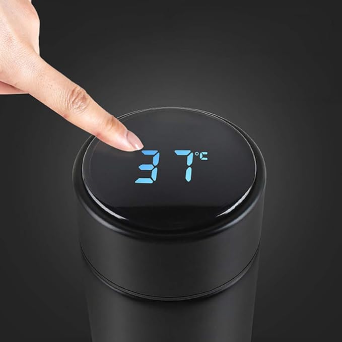 Water Bottle with LED Temperature Display,Double Walled Vacuum Insulated Water Bottle,Stainless Steel Sports AutomotiveTravel Mug,BPA-free Leak Proof Keep Cold and Keep Warm 12H