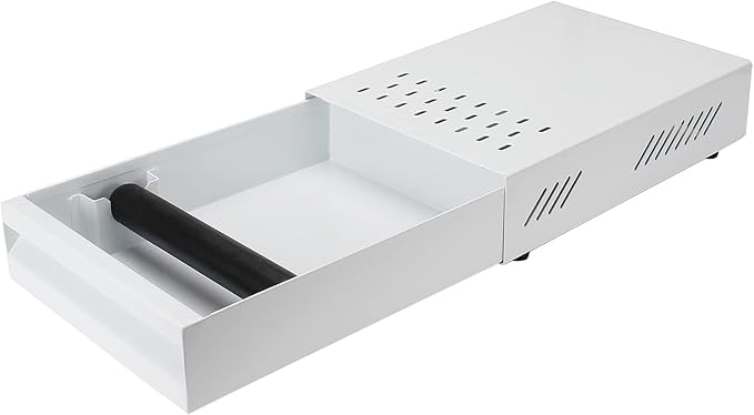 Espresso Knock Box Drawer, Stainless Steel High Bearing Capacity Coffee Knockbox For Home and Commercial Use, Middle Size 13.77 x 9.84 x 3.54 inch (White)