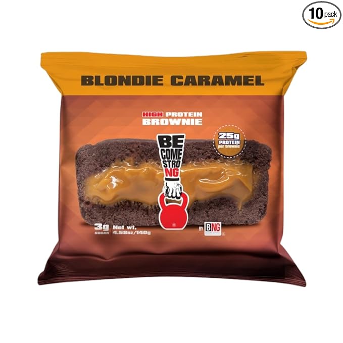 Become Strong High Protein Cookies, 25g Protein, 3g Sugar, BNG Cookies (10 ct.) (Blondie Caramel)