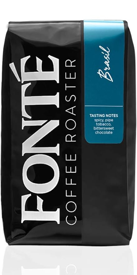 Fonte Coffee Roaster - Whole Bean Coffee - Medium-Dark Fresh Roast - Roasted in Seattle - Single Origin - Spicy, Peat, Chocolate - 12 oz - Brasil
