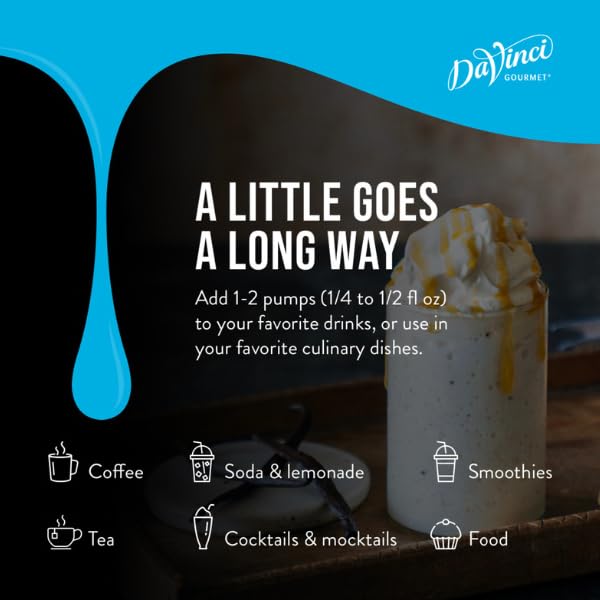 DaVinci Gourmet Sugar-Free Vanilla Syrup, 25.4 Fluid Ounces (Pack of 4)