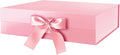 HAPPY POTATO Large Gift Box with Lid 13.5x9x4.1 Inches, Pink Gift Boxes with Ribbon, Bridesmaid Proposal, Magnetic Gift Box for presents (Glossy Pink)