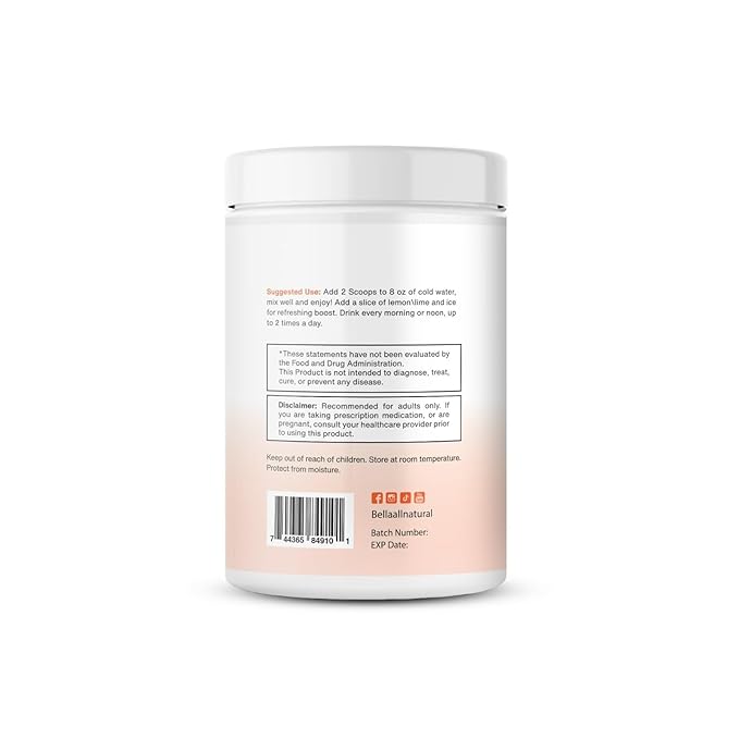 Bella All Natural Skinny Lemonade - Peach Flavor, 560g