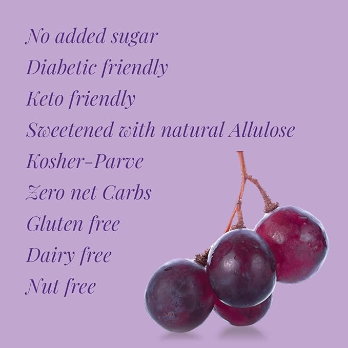 Keystone Pantry Keto Shaved Ice Syrup Grape 2 pack 1 pint bottles Gluten Free Nut Free Allergen Free Dairy Free No added sugar 0 net carbs diabetic friendly