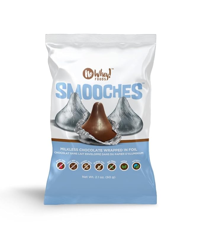 SMOOCHES, 2 PACK | Allergy Friendly, Vegan Chocolate Silver Foil Wrapped Candy | Dairy Free, Nut Free, Peanut Free, Gluten Free | No Whey Foods