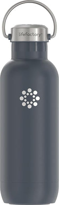 Lifefactory 20-Ounce Stainless Steel Vacuum-Insulated Sport Bottle, Carbon