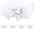 HAPPY POTATO 5 Gift Boxes with Lids 9x6.5x3.8 Inches, White Gift Boxes for Presents, Magnetic Closure Gift Boxes with Lids (Glossy White, Pack of 5)