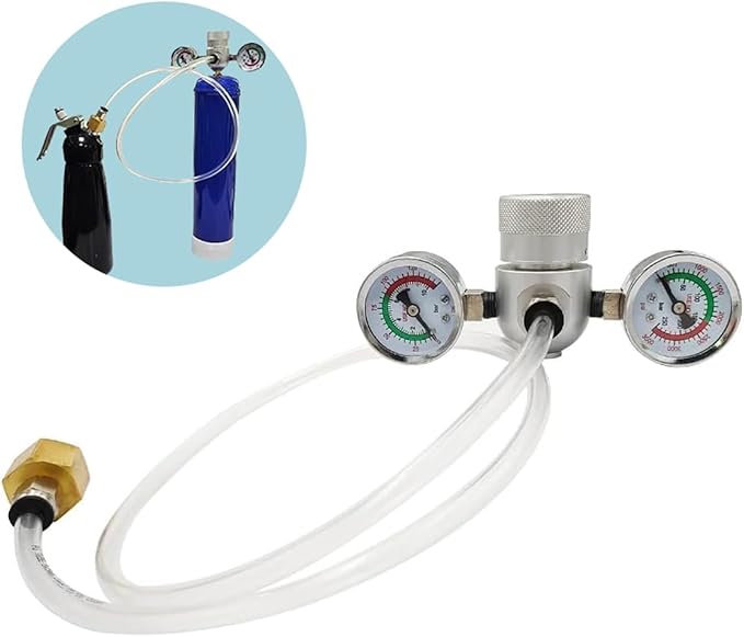 Pressure Regulator for Whipped Cream Charger Suitable For Standard Whipping Cream Dispenser,Compatible with 0.95l Blue Tank