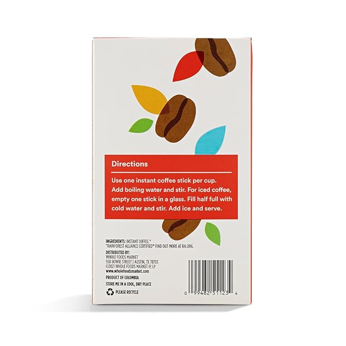 365 By Whole Foods Market,Espresso Single Serve Instant Coffee, 2.65 Ounce (Pack of 2)