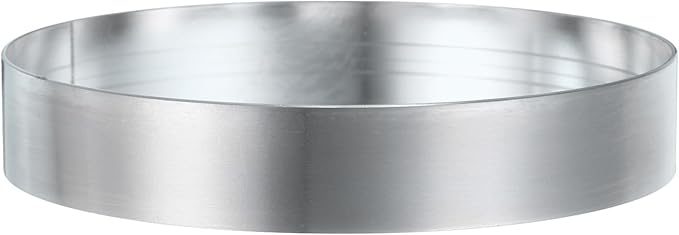 HARFINGTON Round Cake Ring 4.33 x 1 Inch Seamless Stainless Steel Pastry Mousse Dessert Ring Mirror Coating for Baking Cooking English Muffins Crumpet Making Tool