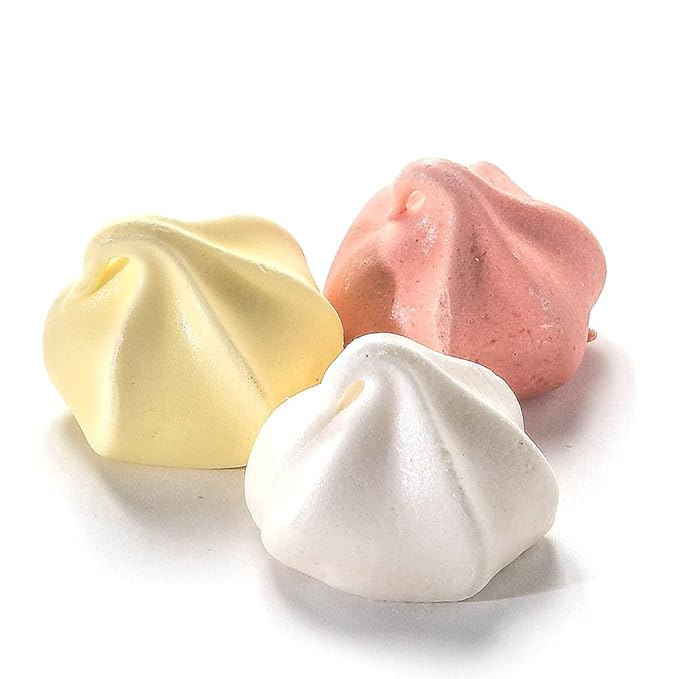 4 Pack Krunchy Melts Original Meringue Cookies | Rainbow Vanilla Flavor 4-Pack | Only 80 Calories Per Serving | Fat Free, Gluten Free, Dairy Free (4 Oz)