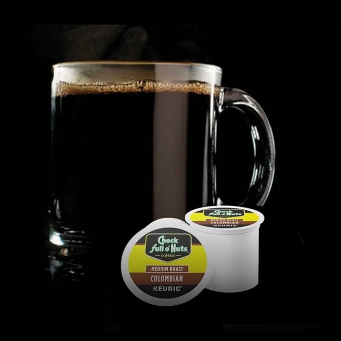 Chock full o’Nuts Colombian Keurig K-Cup Pods for Keurig Brewers – Premium Arabica, Medium Roast – Single Serve – 4 Packs of 24 K-Cup Pods