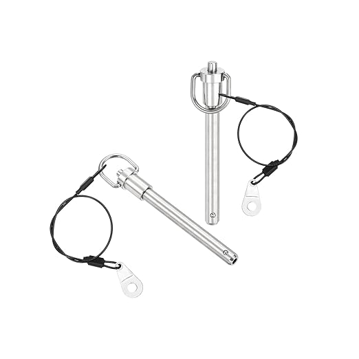 uxcell 2 Pcs Quick Release Pin, 3/8" x 3" (Dia. x L) Push-Button Ball Locking Pin, 304 Stainless Steel, Silver