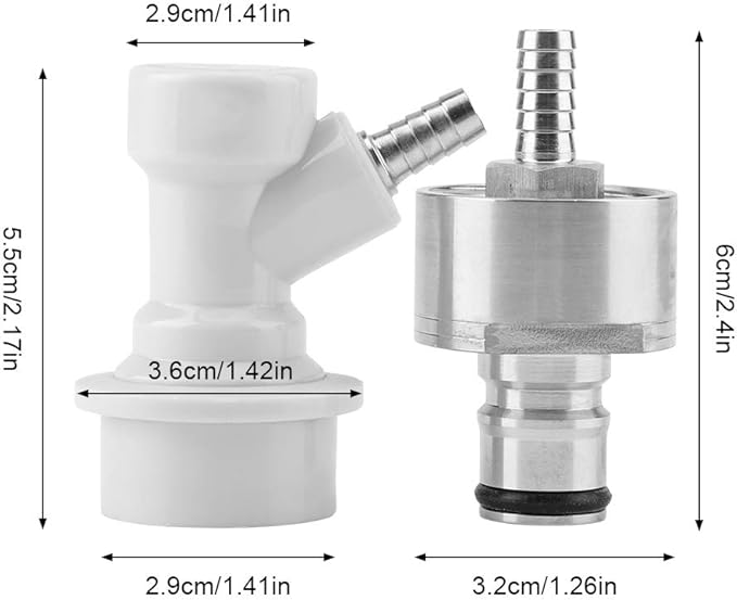 Carbonation 304 stainless steel Carbonator with Liquid Lock Disconnect 1/4" Hot Homebrew Soda Water Carbonate Beer Soft Drinks