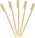 1000 Count | KingSeal Natural Green Bamboo Wood Paddle Picks, Skewers for Appetizers and Cocktails, 6 Inches, Bulk Pack - 10 Packs of 100