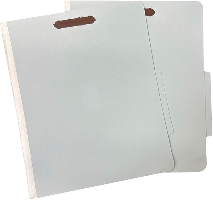 Amazon Basics Sturdy 10-Pack Letter Size Pressboard Classification File Folders with Fasteners, Dividers, 2” Expansion, 11.97 x 10.55 inch, Green