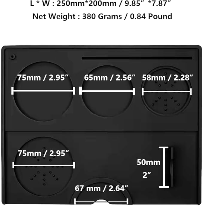 Coffee Tamper Mat Silicone Corner Tamping Mat (Pro)