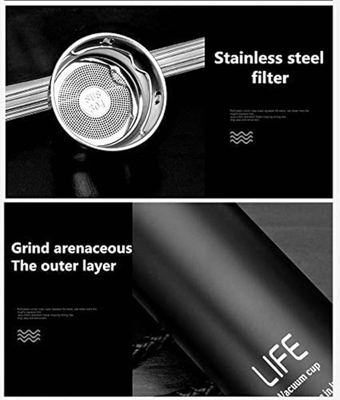 17 oz Car Logo Black Frosted Travel Mugs & Tumblers Vacuum Insulated Stainless Steel Thermal Bottle Fashion Business Thermal Cup for Hot or Cold Drink Coffee Or Tea (fit genesis)