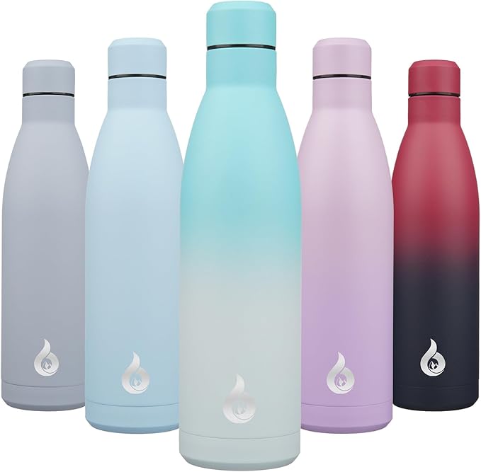 BJPKPK 25oz Insulated Stainless Steel Water Bottles Reusable Metal Travel Sports Water Bottle Keep Cold and Hot,Sea Salt