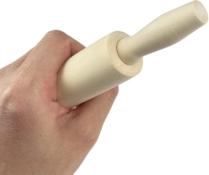 6 Pack Wood Small Rolling Pin for Kids, 7.9 Inch Kids Rolling Pin for Home Kitchen