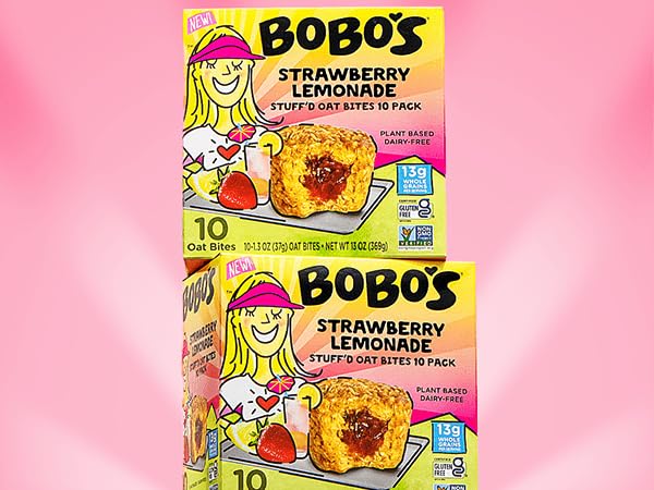 Bobo's Oat Bites Stuff'd Strawberry Lemonade, Pack of 30 (1.3 oz Bites), Gluten Free Whole Grain Rolled Oats