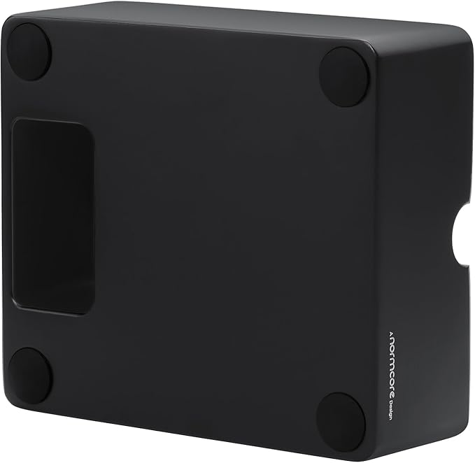 Normcore Compact Espresso Knock Box, Metal Coffee Knock Box, Heavy-Duty Knockbox, Anodized Aluminum, Espresso Accessories for Coffee Grounds, Black
