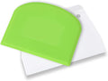 Plastic Cutting Bread Scraper Tool Pastry Knife Dough Knife Bread Bow Knife Bench Knife - 2 Pieces Green and White