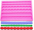 3D Pearl Knit Rope Silicone Mold Fondant Mould Cake Border Decorating Molds Gumpaste Kitchen DIY Baking Decorating Cake Tools Hot