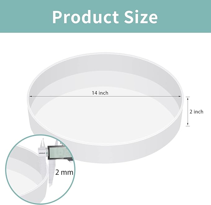 Extra Large Resin Table Mold 14 Inch Round Silicone Epoxy Resin Molds for River Table, DIY Crafts,Cutting Board, Desktop Decoration
