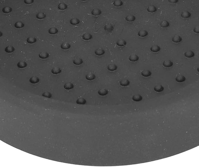 Tamper Mat, 3in Food Grade Silicone Coffee Tamper Mat Compact Anti Slip Round Single Hole Coffee Powder Pressing Pad for Cafe Household(Black)