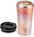Insulated Coffee Mug with Ceramic Coating, 18oz Travel Mug with Leak-proof Lid, Vacuum Double-wall Tumbler, Stainless Steel Thermal Cup for Tea, Hot Cocoa, Cold Beverage, Ice Drinks