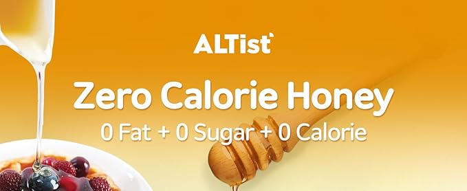 ALTist Allulose Syrup Sweetener – Zero Calorie Liquid Sugar Alternative, Keto, Vegan, Non-GMO, Plant-Based | 1:1 Sugar Replacement, No Net Carbs, Zero Fat, 17.7 fl oz x 2 Bottle - Honey