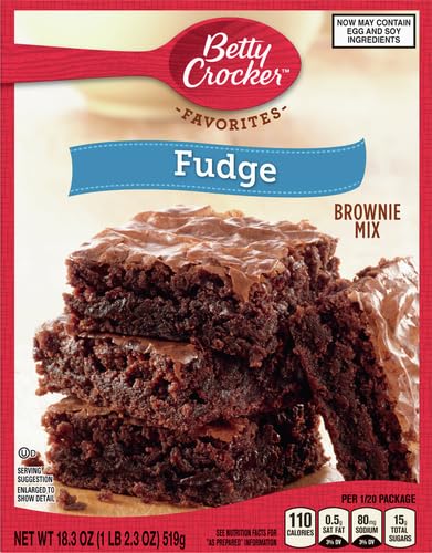 Betty Crocker Brownie Mix Fudge Family, 18.3-Ounce Boxes (Pack of 12)
